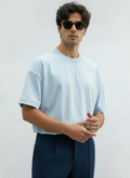 Drop Shoulder Oversized Baggy -Sky Blue
